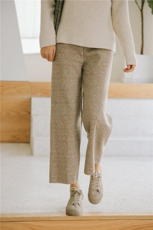 フリースワイドレッグパンツ 6417-画像5-韓国ファッション通販POPREA［ポップリア］