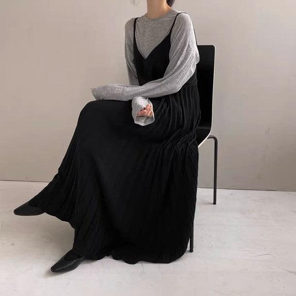 プリーツキャミソールワンピース﻿﻿ 6574-画像5-韓国ファッション通販POPREA［ポップリア］