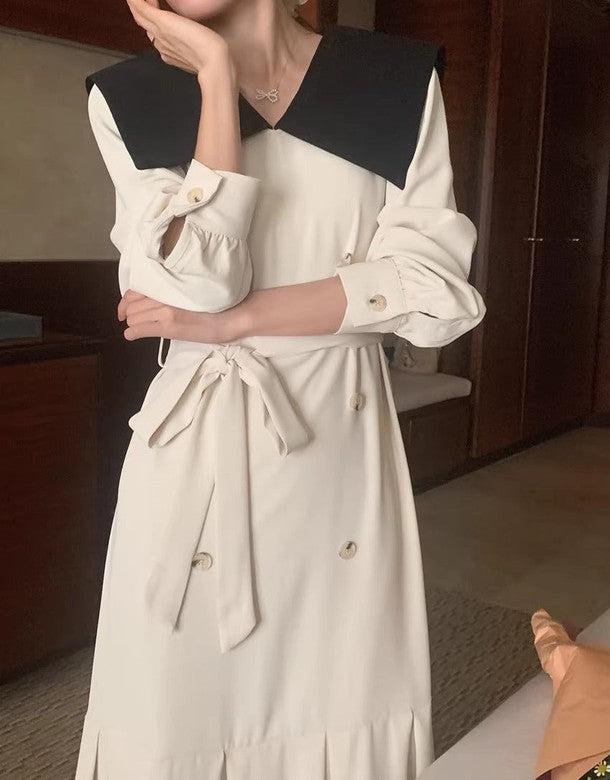 ビックカラーダブルブレストワンピース 6453-画像5-韓国ファッション通販POPREA［ポップリア］