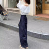 ビックカラー斜めブラウス 6117-画像5-韓国ファッション通販POPREA［ポップリア］