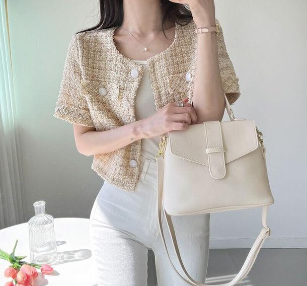 半袖ショートツイードジャケット﻿﻿﻿﻿ 5992-画像5-韓国ファッション通販POPREA［ポップリア］