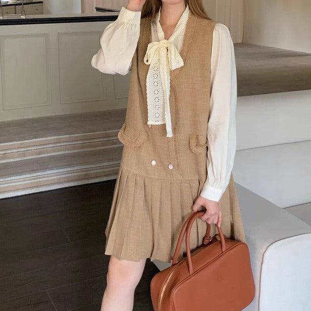 レースリボンフェミニンブラウス﻿ 6225-画像5-韓国ファッション通販POPREA［ポップリア］