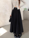 ベルト付きボックスプリーツロングスカート﻿﻿﻿ 6257-画像5-韓国ファッション通販POPREA［ポップリア］