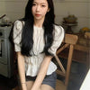 フェミニンギャザーパフブラウス 5923-画像5-韓国ファッション通販POPREA［ポップリア］