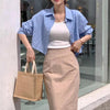 バックボタンオープンショートシャツ﻿ 6210-画像5-韓国ファッション通販POPREA［ポップリア］