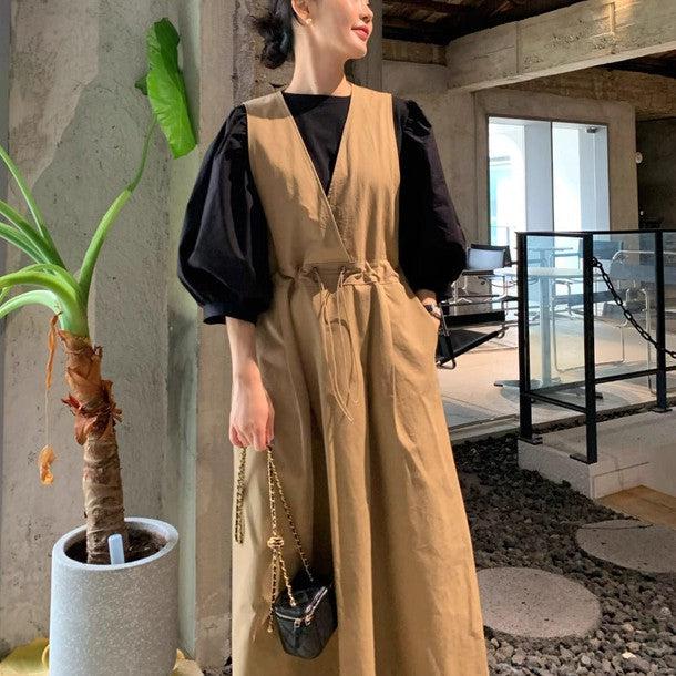 ウエストギャザージャンパースカート 6196-画像6-韓国ファッション通販POPREA［ポップリア］