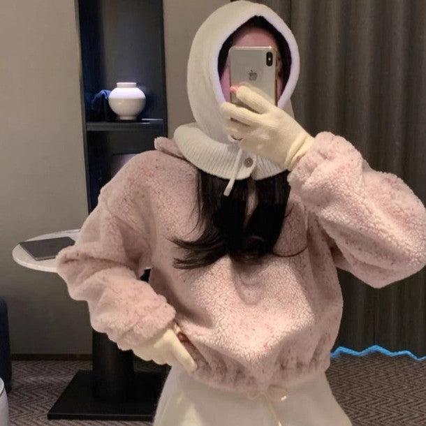 クロップドハーフジップアップニット 6389-画像6-韓国ファッション通販POPREA［ポップリア］