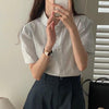 パフスリ丸襟ストライプシャツ 5962-画像6-韓国ファッション通販POPREA［ポップリア］