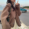 2ポケットノーカラーボアジャケット﻿﻿﻿﻿ 6260-画像6-韓国ファッション通販POPREA［ポップリア］