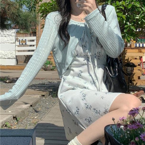 リボンハーフカーディガン 6070-画像6-韓国ファッション通販POPREA［ポップリア］