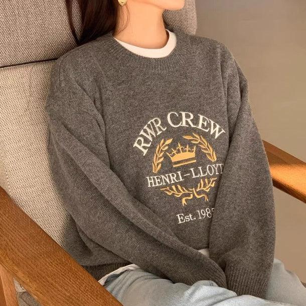 RWR CREW ロゴニット﻿ 6178-画像6-韓国ファッション通販POPREA［ポップリア］