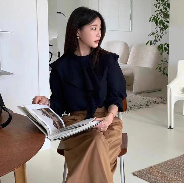 ショルダーフリルブラウス 6160-画像6-韓国ファッション通販POPREA［ポップリア］