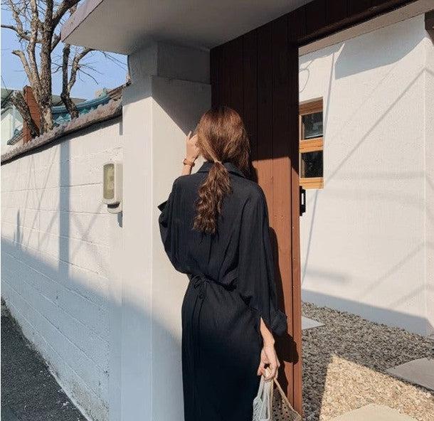 ドルマンスリーブシャツワンピース 6519-画像6-韓国ファッション通販POPREA［ポップリア］