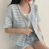 ツイード半袖ジャケット 6005-画像6-韓国ファッション通販POPREA［ポップリア］