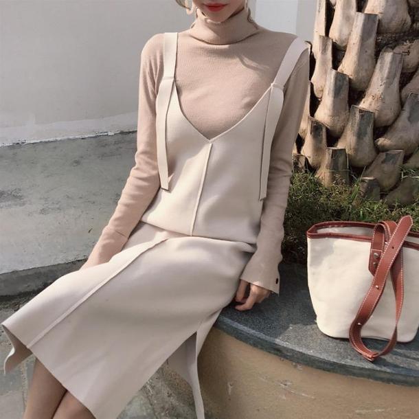 袖ボタンハイネックニット 6416-画像6-韓国ファッション通販POPREA［ポップリア］