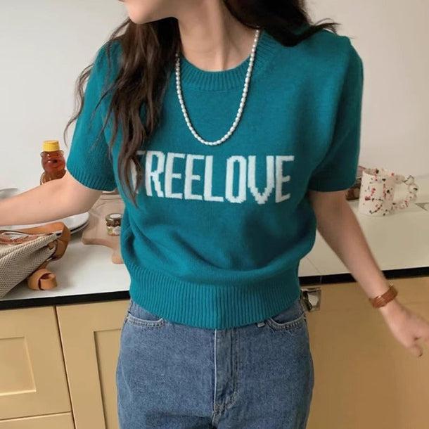 FREELOVEロゴニット 6136-画像6-韓国ファッション通販POPREA［ポップリア］