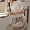 ヘムレースモールドットクロップドブラウス 5977-画像6-韓国ファッション通販POPREA［ポップリア］