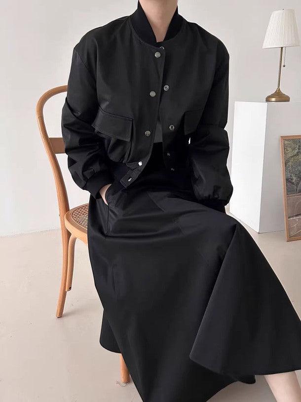 ベーシックブルゾンジャケット﻿﻿ 6217-画像6-韓国ファッション通販POPREA［ポップリア］