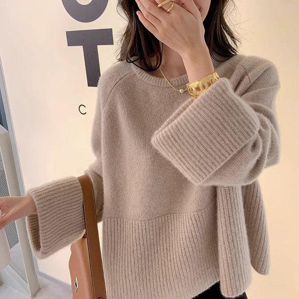 袖リブ折り返しニットプルオーバー﻿﻿﻿﻿﻿ 6265-画像6-韓国ファッション通販POPREA［ポップリア］