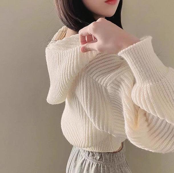 リブニットフーディカーディガン 6474-画像6-韓国ファッション通販POPREA［ポップリア］