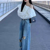 ビックカラー斜めブラウス 6117-画像6-韓国ファッション通販POPREA［ポップリア］
