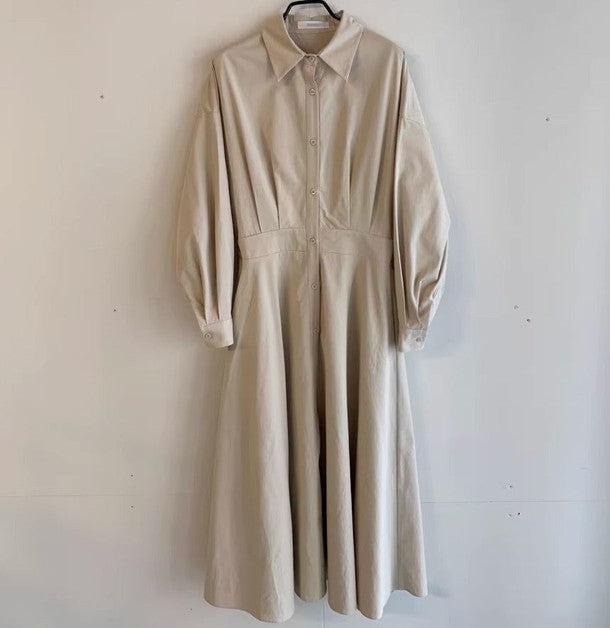 ハイウエストマキシシャツワンピース 6477-画像6-韓国ファッション通販POPREA［ポップリア］