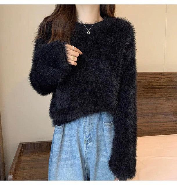 ファータッチラウンドネックニット 6375-画像6-韓国ファッション通販POPREA［ポップリア］