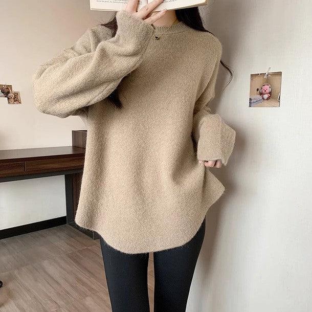 ウール混ビッグシルエットゆるニット 6465-画像6-韓国ファッション通販POPREA［ポップリア］