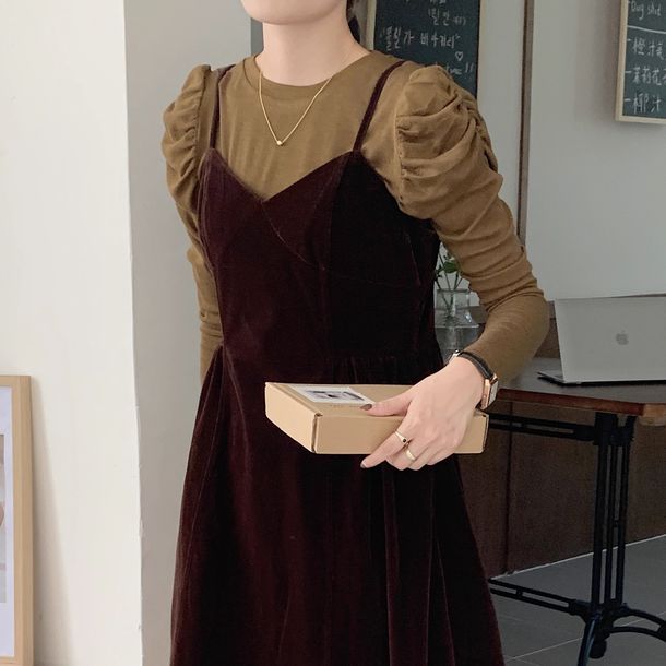 シュシュスリーブロングTシャツ﻿ 6251-画像6-韓国ファッション通販POPREA［ポップリア］