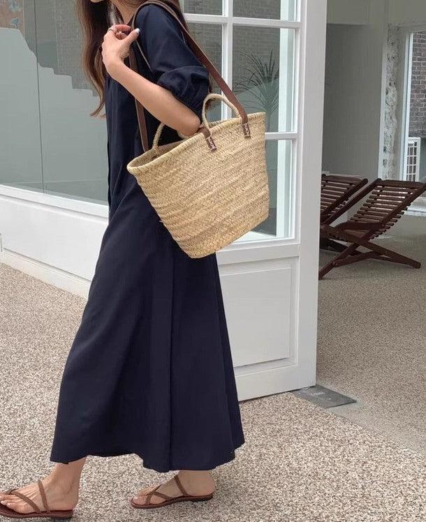 Vネックフロントボタンワンピース 6476-画像6-韓国ファッション通販POPREA［ポップリア］