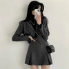 ヘリンボーンショートジャケット＆スカート 6387-画像6-韓国ファッション通販POPREA［ポップリア］