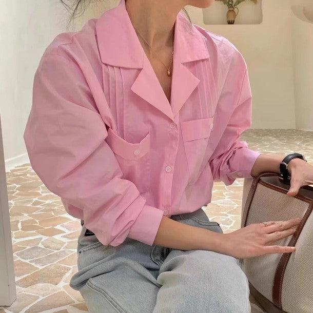 2ポケットフロントラインシャツ 6501-画像6-韓国ファッション通販POPREA［ポップリア］