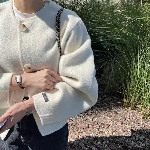 ウール混ボタンノーカラージャケット﻿﻿﻿﻿﻿ 6262-画像6-韓国ファッション通販POPREA［ポップリア］