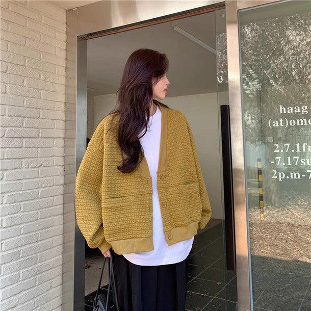 Vネックプルオーバーカーディガン﻿ 6201-画像7-韓国ファッション通販POPREA［ポップリア］