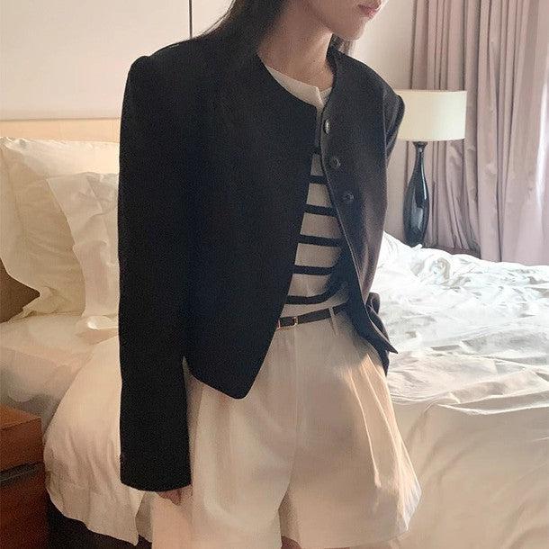 クロップドディテールバーモントジャケット﻿ 6199-画像7-韓国ファッション通販POPREA［ポップリア］