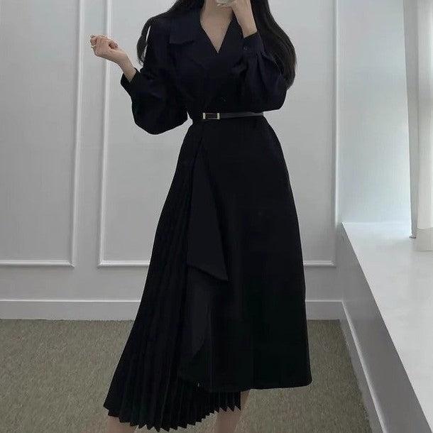 スリットプリーツワンピース 6463-画像7-韓国ファッション通販POPREA［ポップリア］