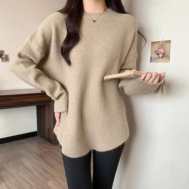 ウール混ビッグシルエットゆるニット 6465-画像7-韓国ファッション通販POPREA［ポップリア］