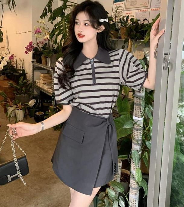 ハーフジップアップポロシャツ 6075-画像7-韓国ファッション通販POPREA［ポップリア］