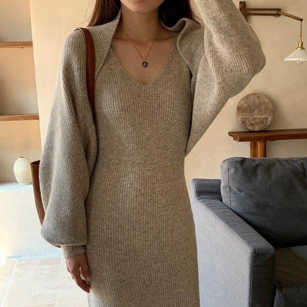 ニットボレロ＆キャミニットワンピース 6316-画像7-韓国ファッション通販POPREA［ポップリア］