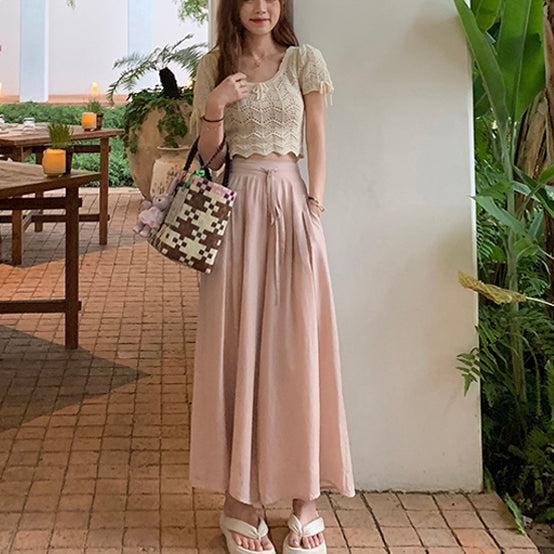 かぎ編みショートサマーニット﻿ 6081-画像7-韓国ファッション通販POPREA［ポップリア］