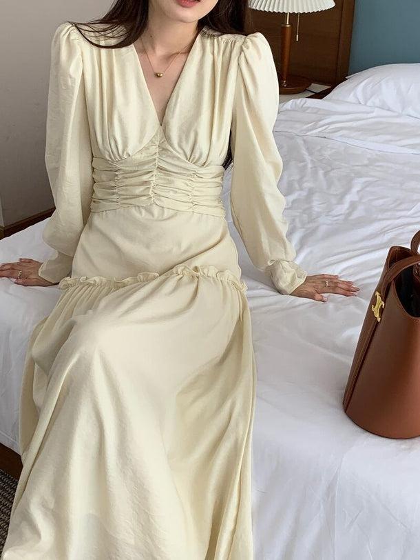 Vネックスプライシングワンピース 6155-画像7-韓国ファッション通販POPREA［ポップリア］