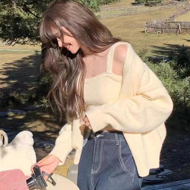 ニットキャミ&ショートカーディガン﻿﻿﻿﻿﻿ 6266-画像7-韓国ファッション通販POPREA［ポップリア］