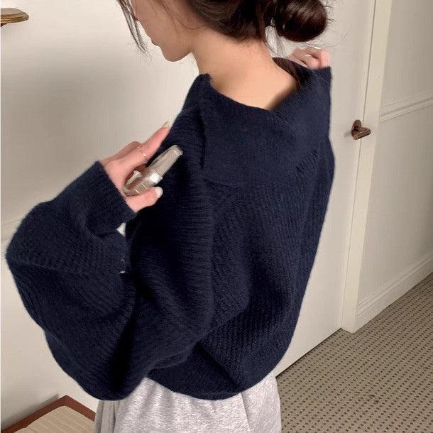 クロップドポロニット 6322-画像7-韓国ファッション通販POPREA［ポップリア］