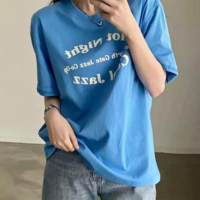 ロゴ半袖Tシャツ 6062-画像7-韓国ファッション通販POPREA［ポップリア］