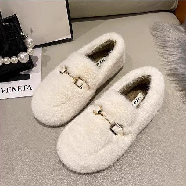 ボアローファーフラットシューズ 6380-画像7-韓国ファッション通販POPREA［ポップリア］