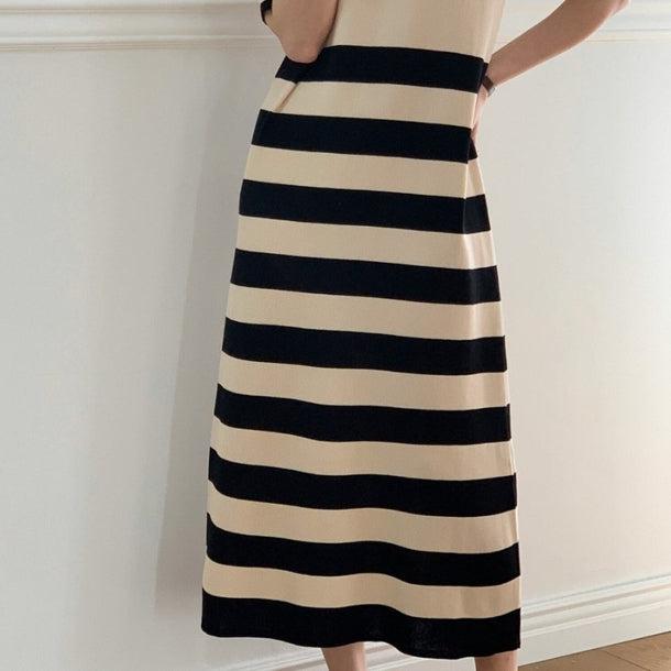 ストライプジャカードルーズニットドレス﻿ 6079-画像7-韓国ファッション通販POPREA［ポップリア］