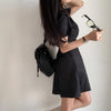 バックゴムハーフボタンデニムワンピース 5982-画像7-韓国ファッション通販POPREA［ポップリア］