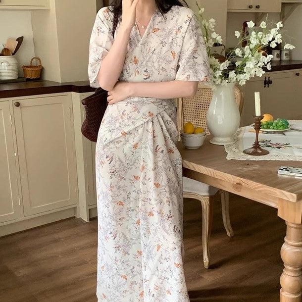 【8/26値下げ‼︎エステラケー】カシュクールフラワーワンピース 8/26値下げ‼︎エステラケー】カシュクールフラワーワンピース