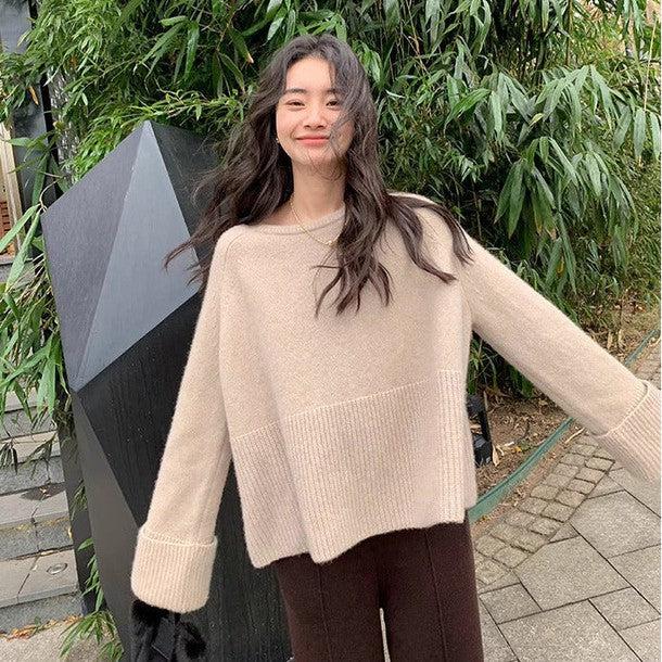 袖リブ折り返しニットプルオーバー﻿﻿﻿﻿﻿ 6265-画像7-韓国ファッション通販POPREA［ポップリア］