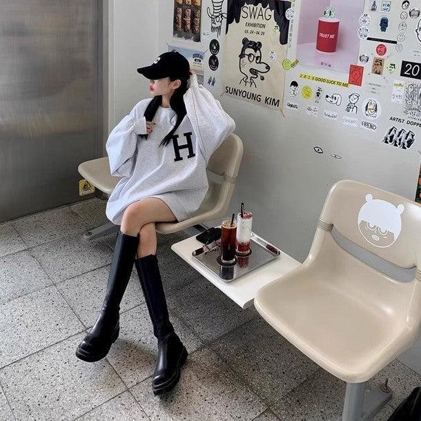 ラウンドネックプルオーバースエット 6500-画像7-韓国ファッション通販POPREA［ポップリア］